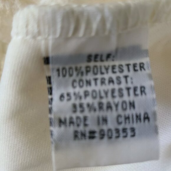 Rebellion Sheer Ivory Cream Colored Lace eyelet Tank Top Women's Size Small - Picture 8 of 9